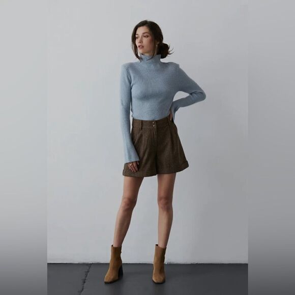 058. ELLIE MINI HOUNDSTOOTH SHORTS - Picture 3 of 8